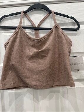 Beyond Yoga Dusty Rose Cropped Tank with Strappy Back (21)